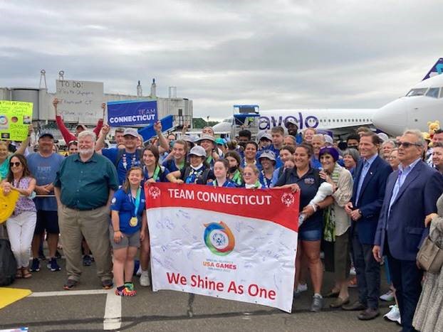 Blumenthal welcomed Team Connecticut back from the Special Olympics USA Games in Florida.